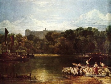 Château de Windsor de la Thames romantique Turner Peinture à l'huile